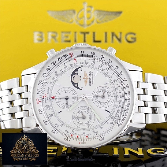 Breitling Navitimer Olympus A19340 White Dial Replica yellow background