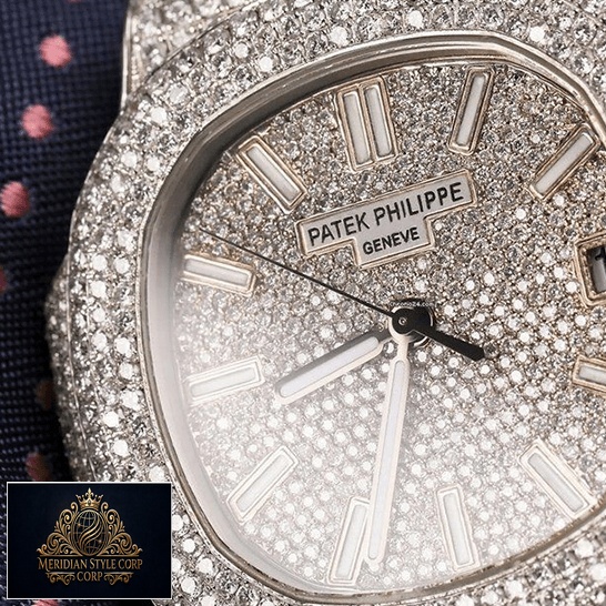 patek_philippe_nautilus_jumbo_white_dial_5719_10G_010_iced_out_replica_front