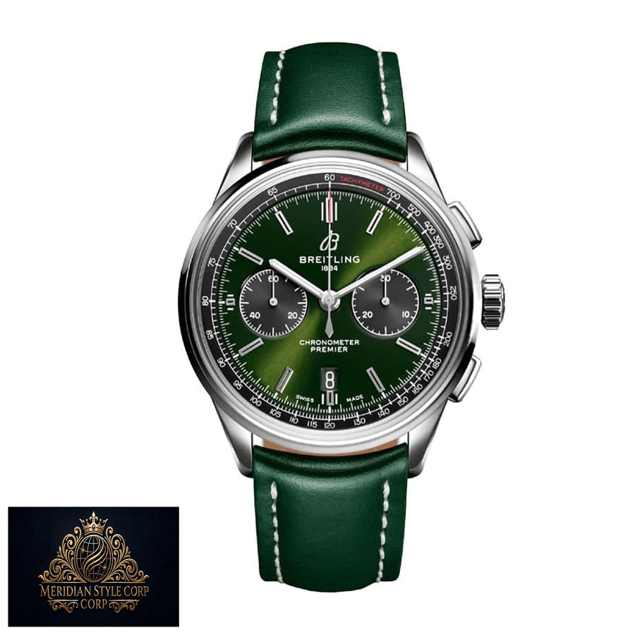 Breitling Premier B01 Chronograph AB0118A11L1X1 “Green Dial” Precision Duplicate 1:1
