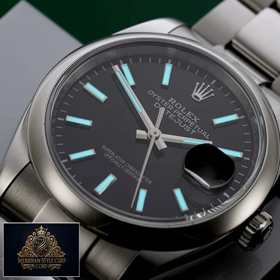 Rolex 115200 Datejust Black Dial Replica dial phosphor