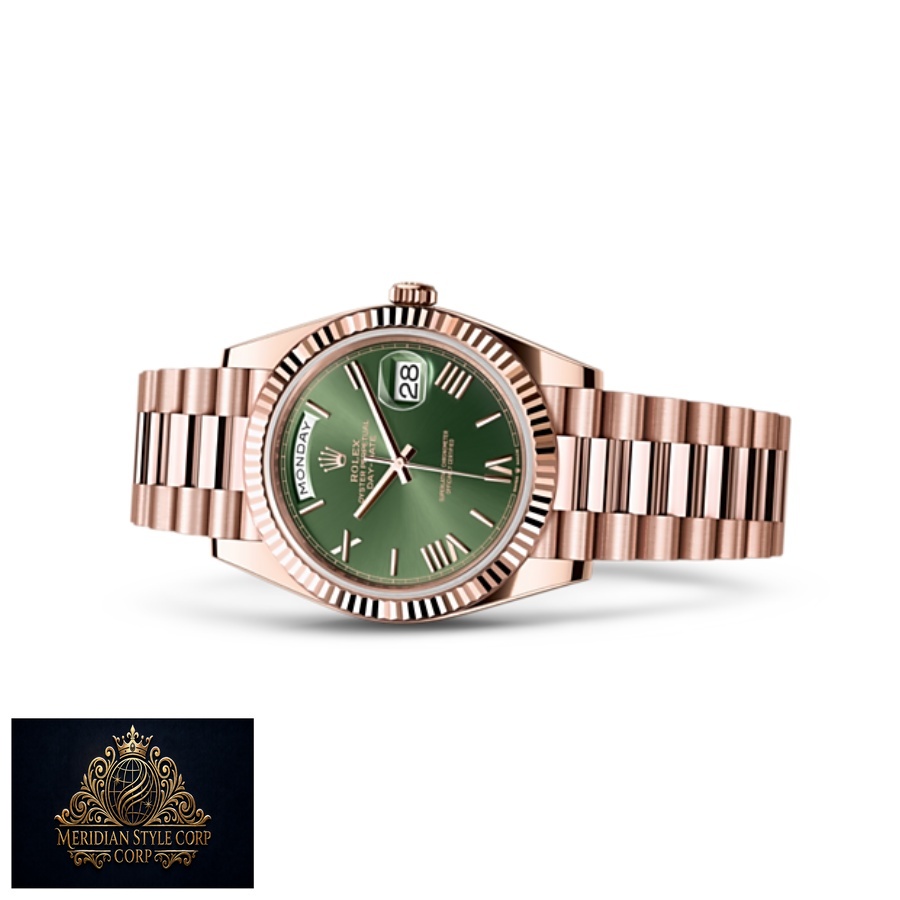 Rolex Day-Date 228235 “Everose Green Roman Dial” True to Original Copy - Image 3