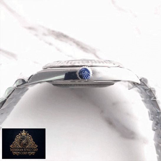 Rolex Datejust II Perpetual 126300-0014 Stainless Steel Case Crown Pusher Replica Right Side