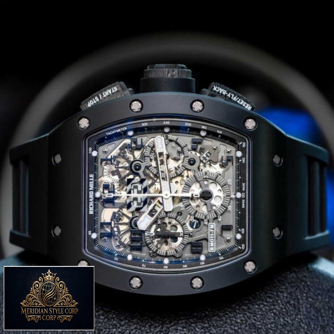 Richard Mille Grey Dial Black Bezel Replica crown / push button
