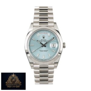 Rolex Day-Date 228206 “Ice Blue Baguette” Premium Duplicate