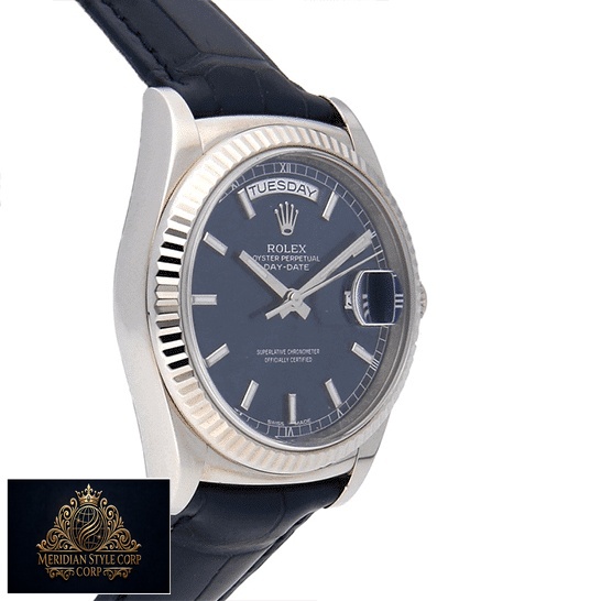 Rolex Day-Date 118139-0004 V5 Stainless Steel Case Blue Dial Replica