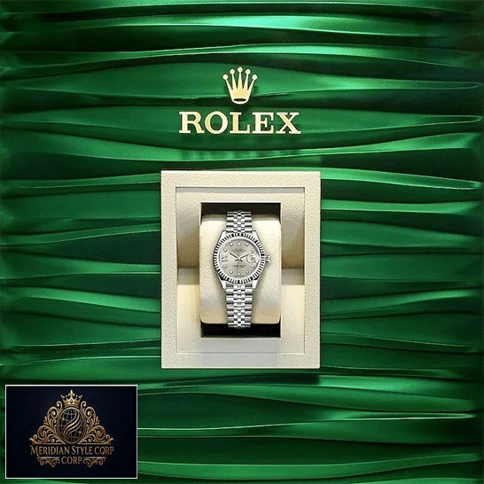 Rolex Lady-Datejust 279174-0021 Replica Green Wave Background