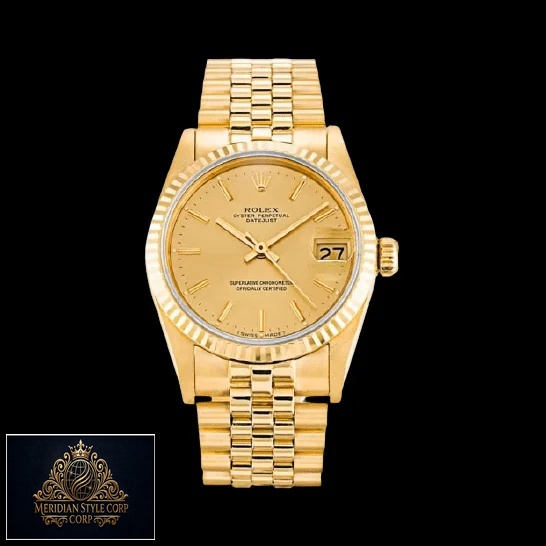 Rolex Datejust 6824 Yellow Gold Dial Replica Black Background