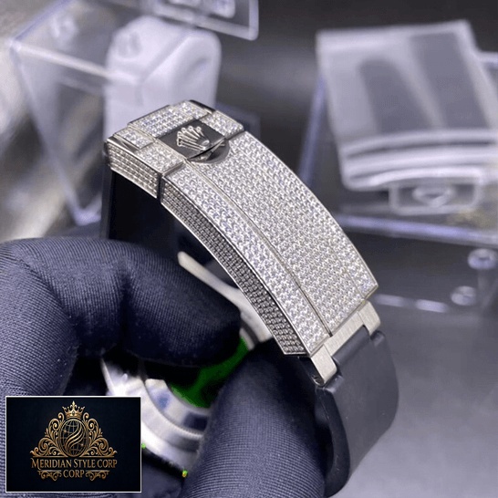 Rolex 116336 Silicon Bracelet Replica diamond clasp
