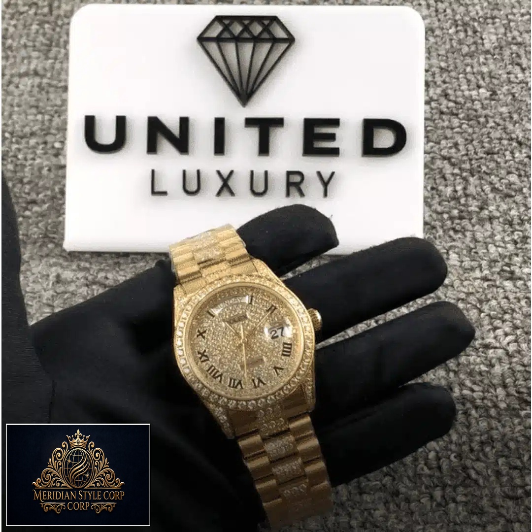 Rolex Datejust 116622 Replica yellow gold with diamond bracelet