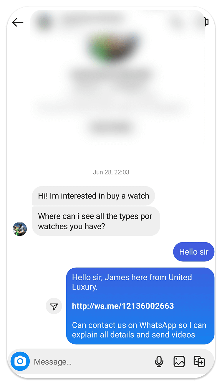 Customer Instagram conversation 2