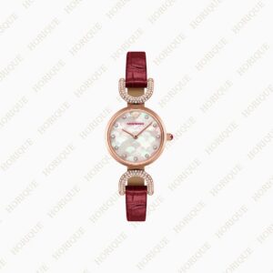 Armani Lunar New Year Two-Hand Burgundy Leather Watch Super Clone Watc