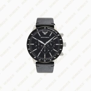 Armani Men's Chronograph Black Leather Watch Super Clone Watch