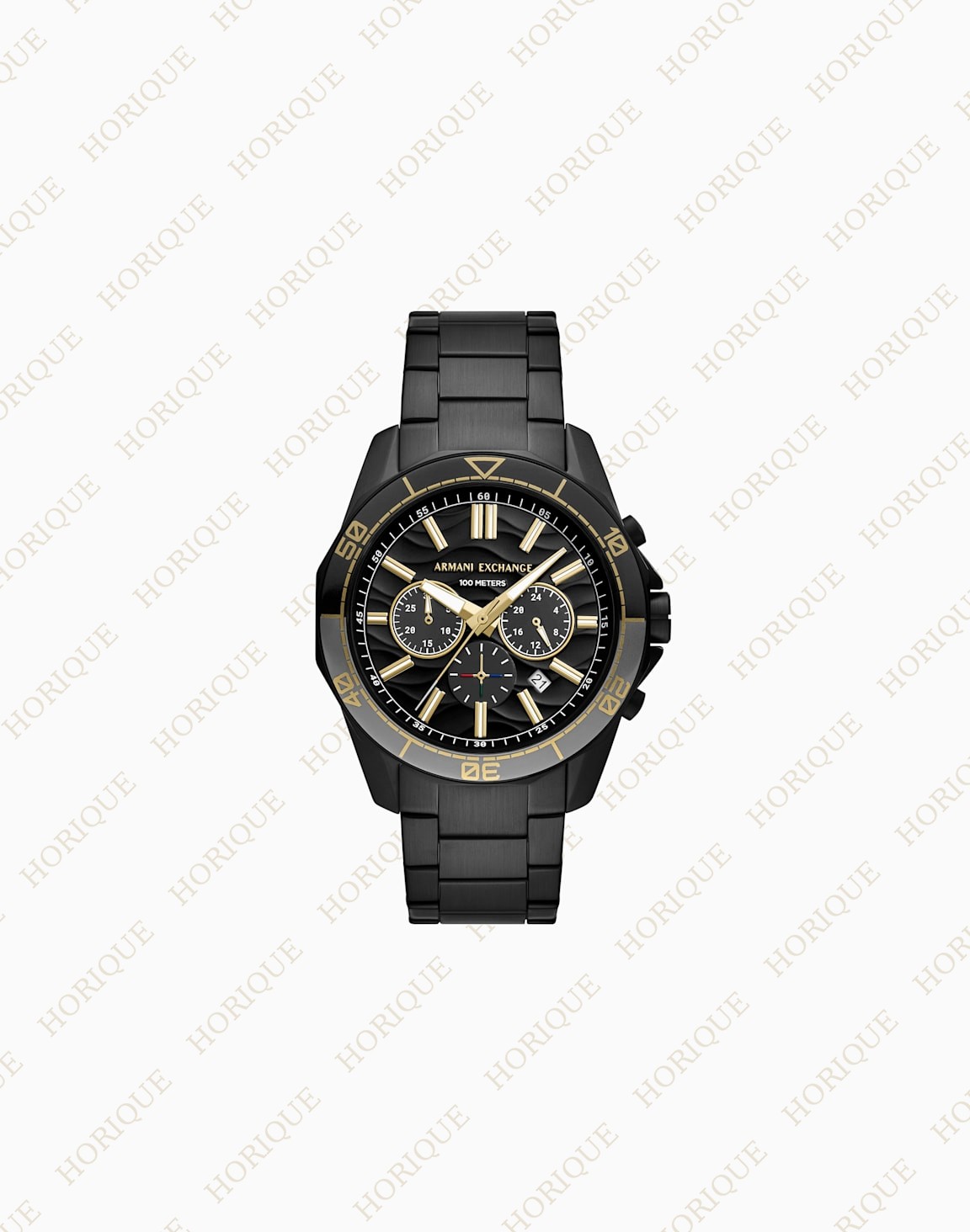 Armani Multifunction Gunmetal Stainless Steel Watch Super Clone Watch