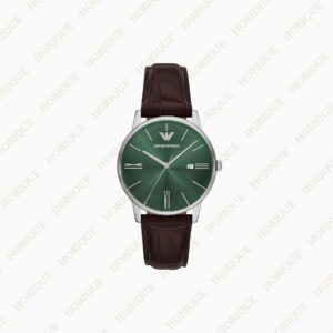 Armani Three-Hand Date Brown Leather Watch Super Clone Watch