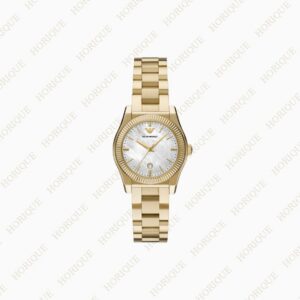 Armani Three-Hand Date Gold-Tone Stainless Steel Watch Super Clone Wat