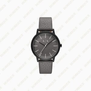Armani Three-Hand Gray Leather Watch Super Clone Watch