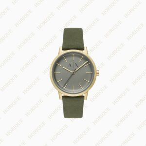 Armani Three-Hand Green Leather Watch Super Clone Watch