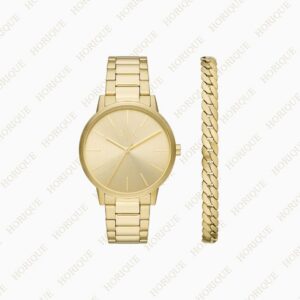 Armani Three-hand watch and stainless steel bracelet set Super Clone W