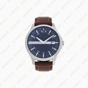 Armani Three-hand watch with leather strap Super Clone Watch