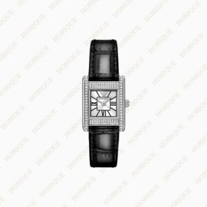 Armani Two-Hand Black Leather Watch Super Clone Watch