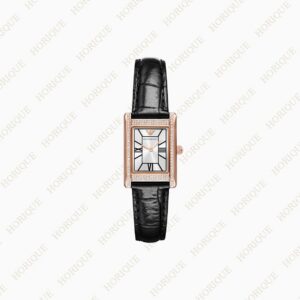 Armani Two-Hand Black Leather Watch Super Clone Watch