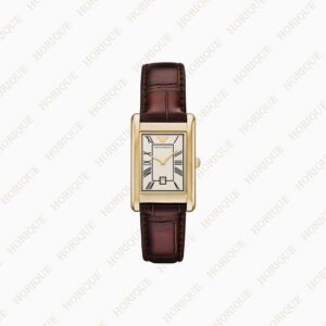 Armani Two-Hand Date Brown Leather Watch Super Clone Watch