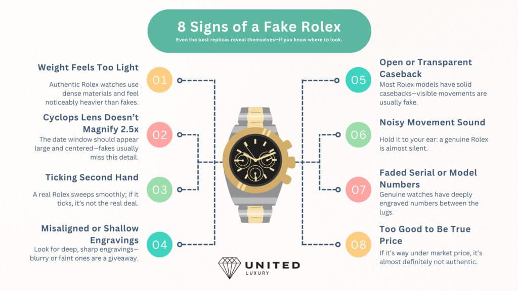 How to Spot a Fake Rolex ? (Infographic)